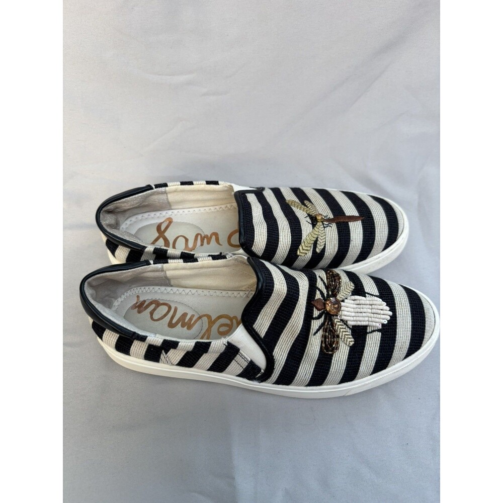Sam Edelman Evelina Women's 9 Shoes Embellished Striped Slip Ons Bee Dragonfly - Picture 7 of 8